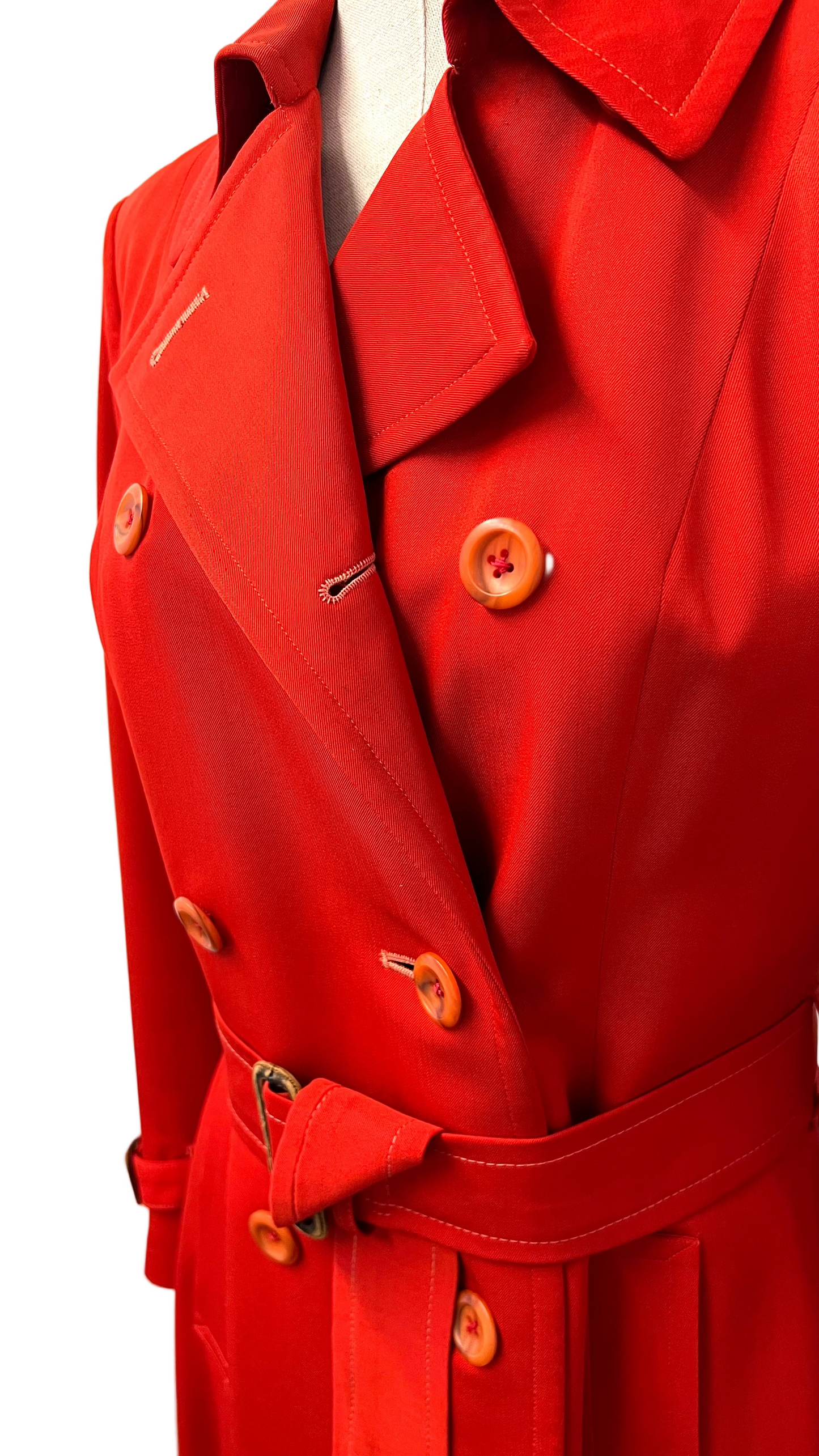 Burberrys - Red Wool Trench Coat