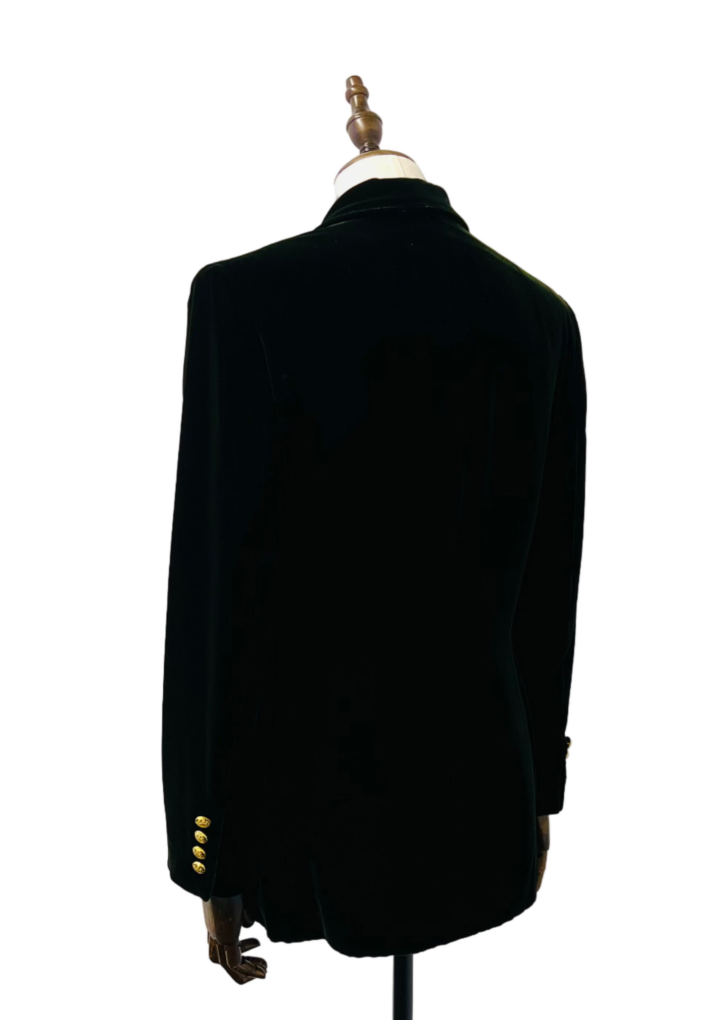 Ralph Lauren - Dark Green Velvet Crested Blazer