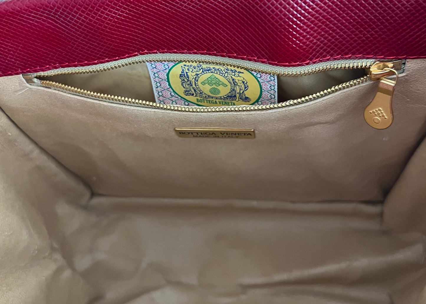 Bottega Veneta - Red Karung Top Handle Bag
