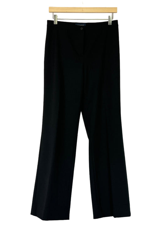Piazza Sempione - Flat Front Black Wool Pant