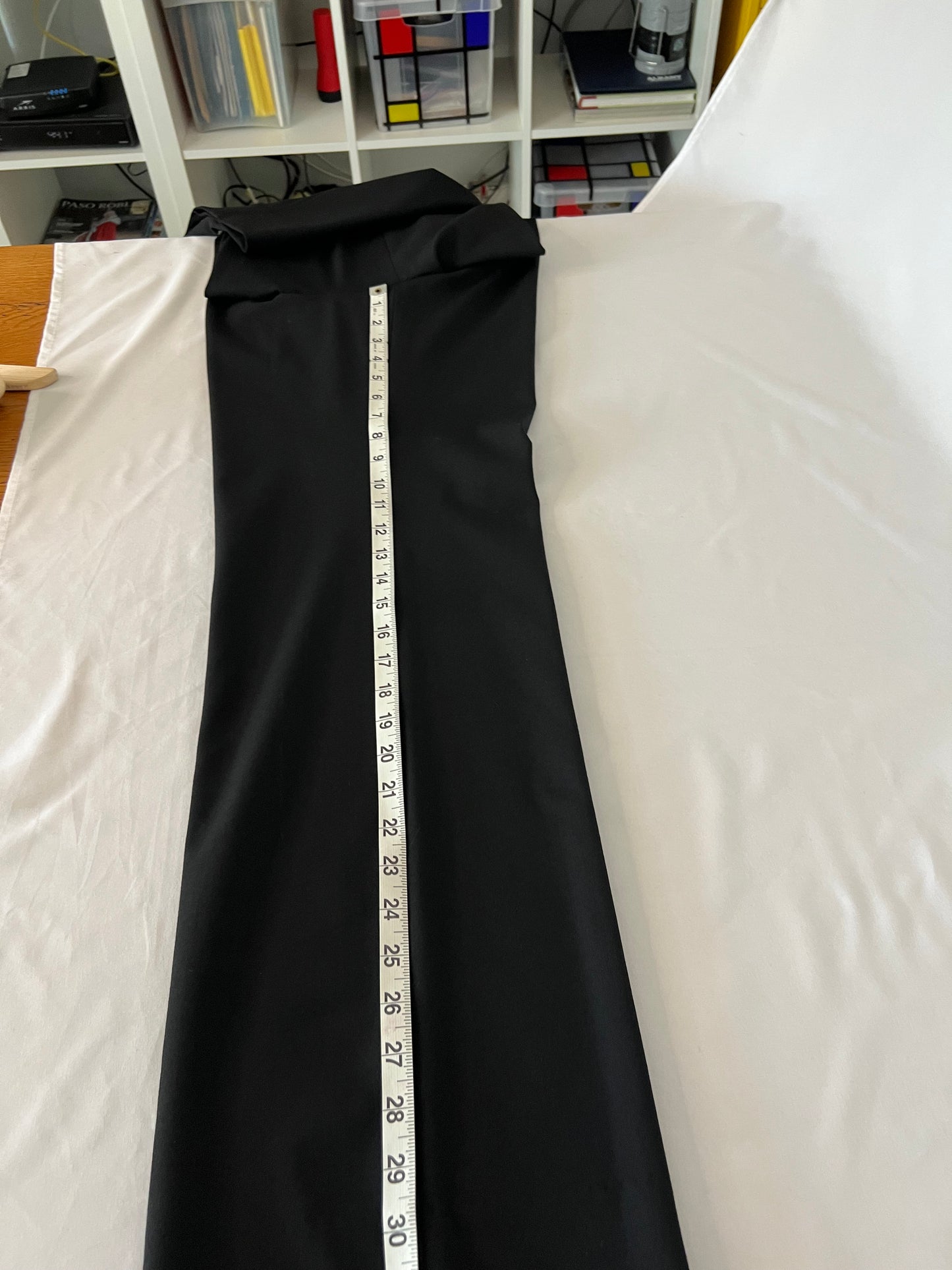 Piazza Sempione - Flat Front Black Wool Pant