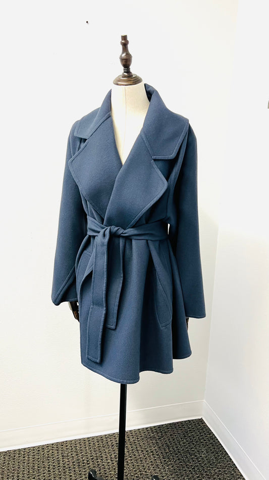 Salvatore Ferragamo - Shawl Collar Belted Wool Car Coat