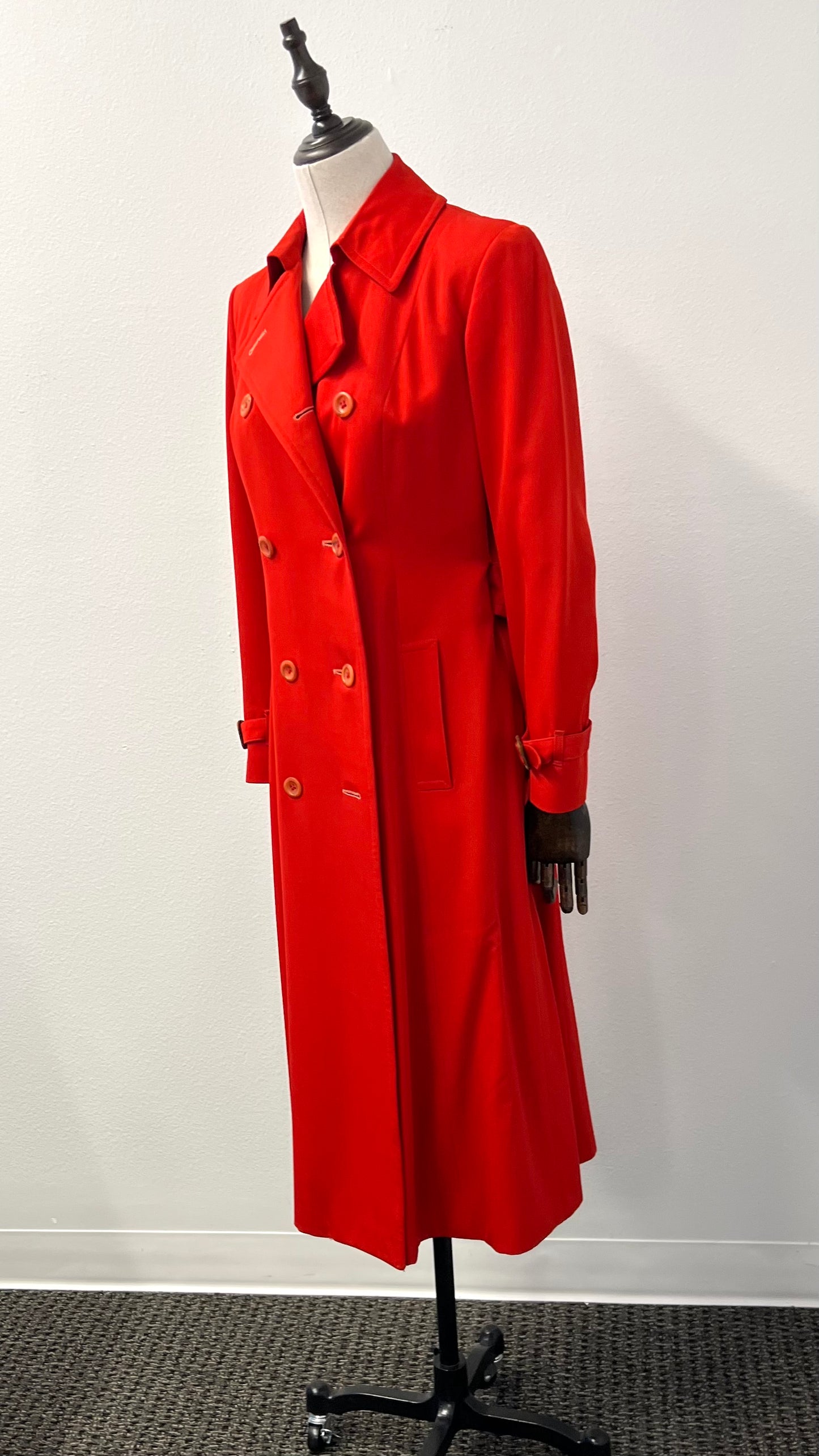 Burberry red hotsell wool coat