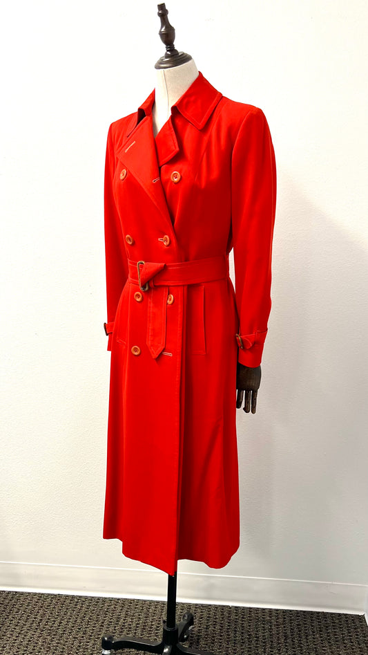 Burberrys - Red Wool Trench Coat