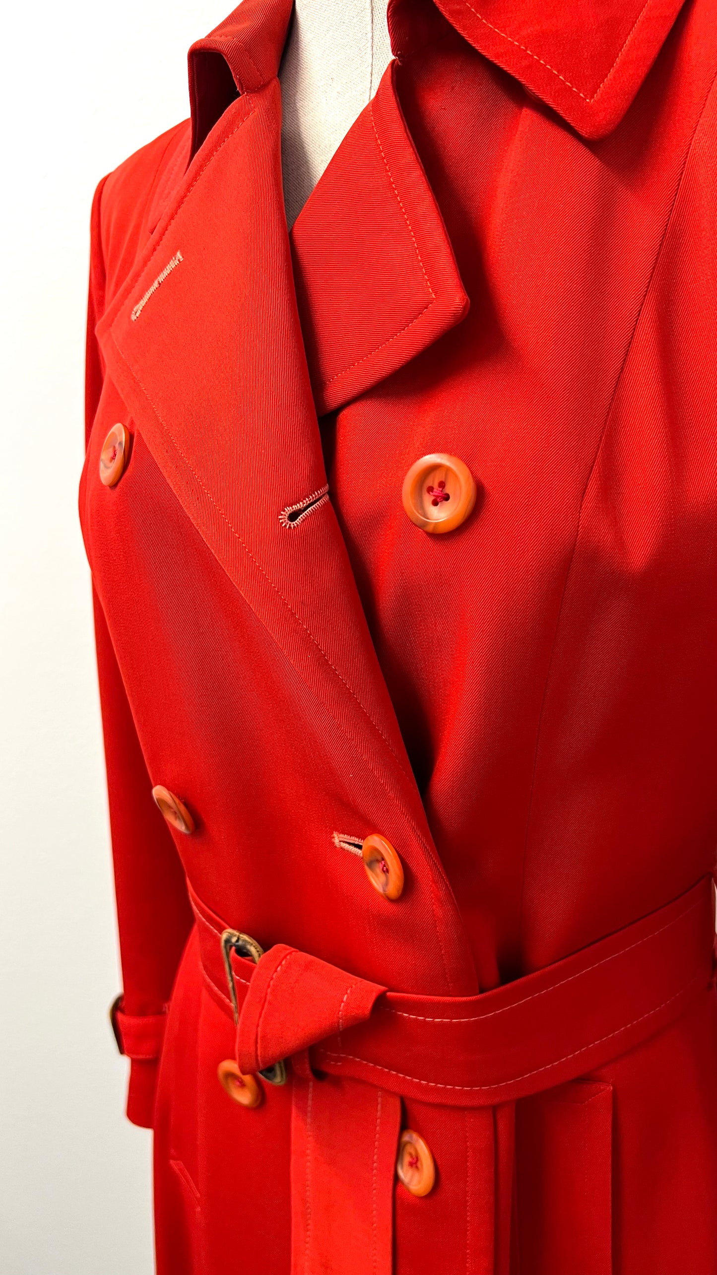 Burberrys - Red Wool Trench Coat