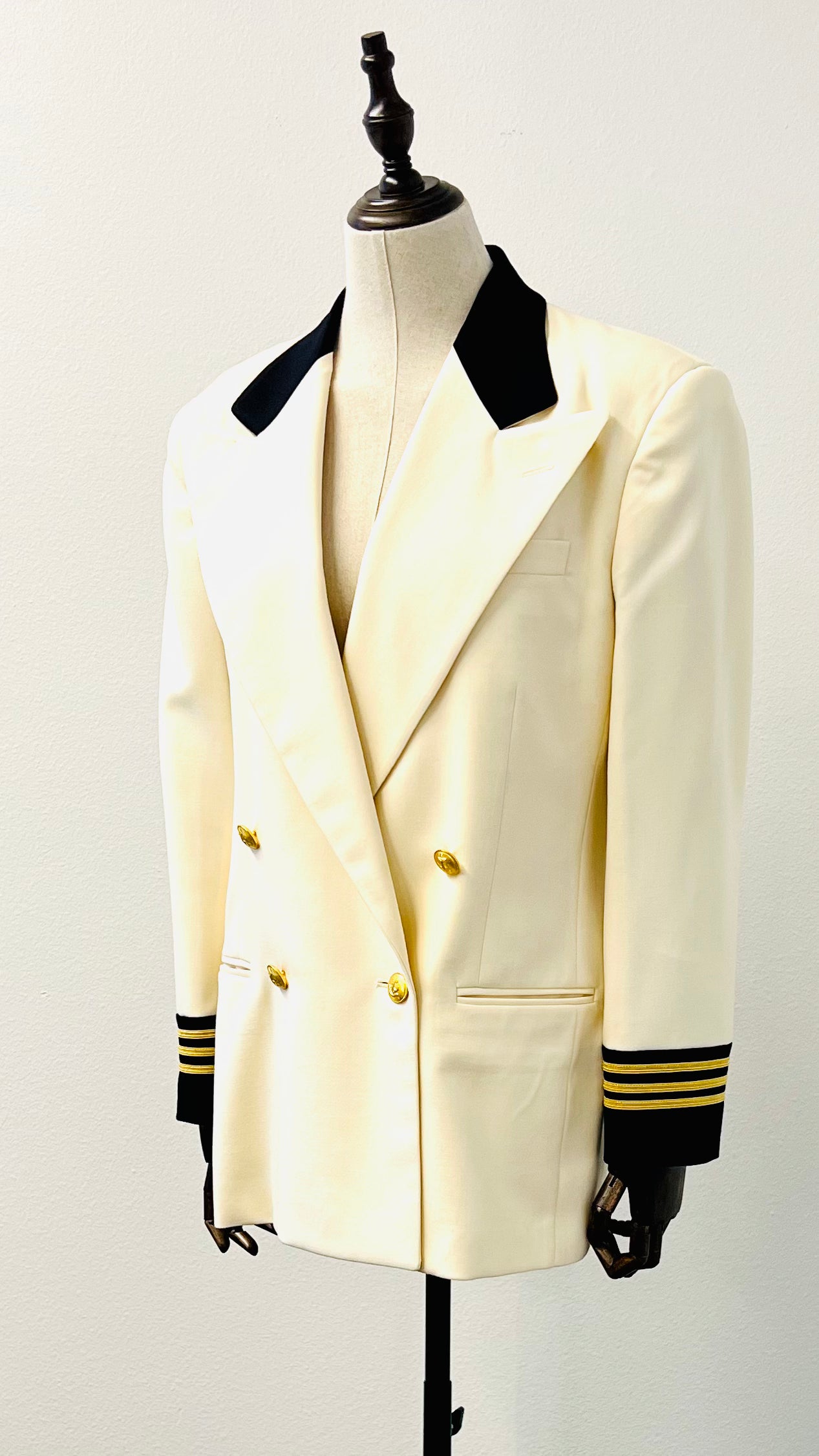 Ralph Lauren - Cream and Black Captain's Blazer