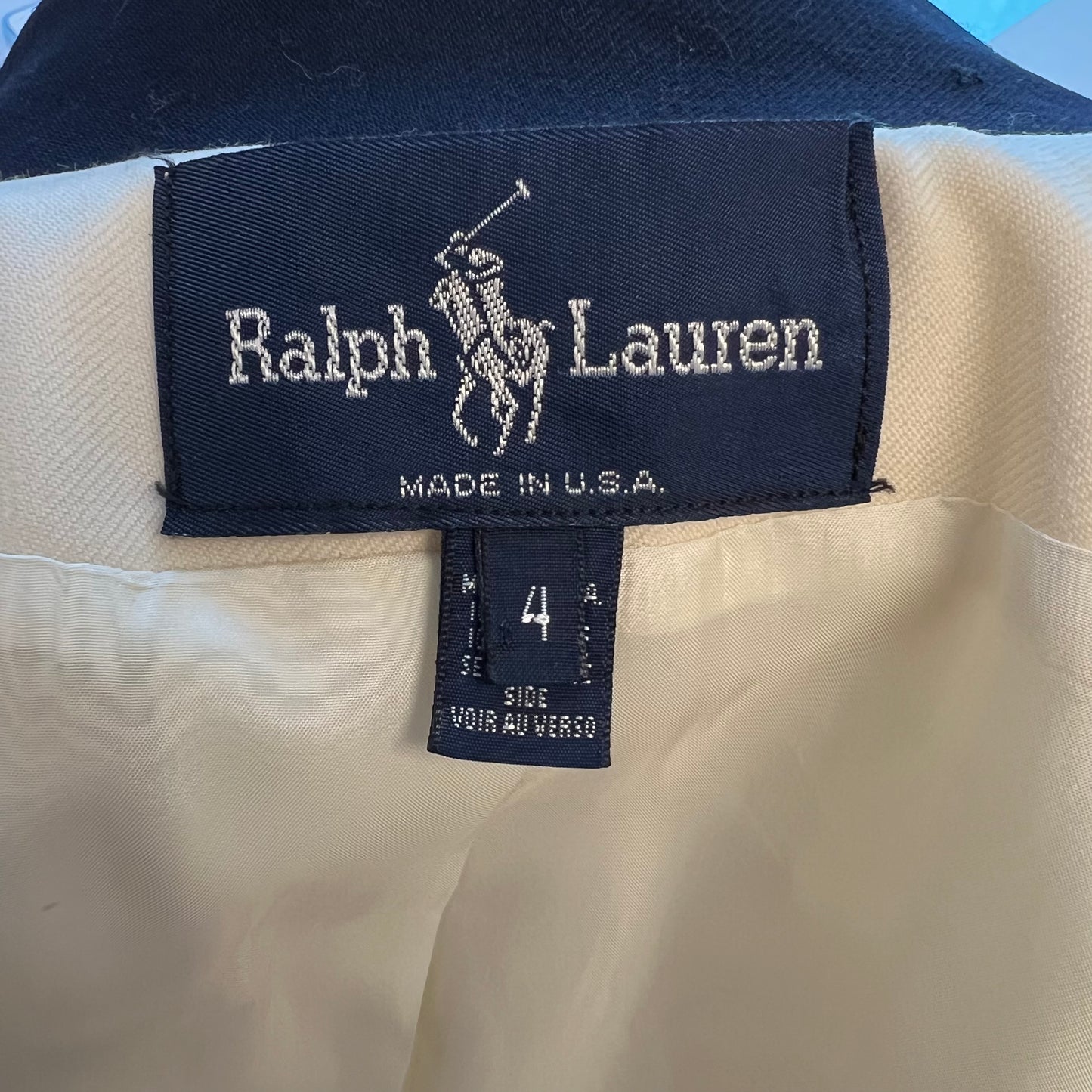 Ralph Lauren - Cream and Black Captain's Blazer