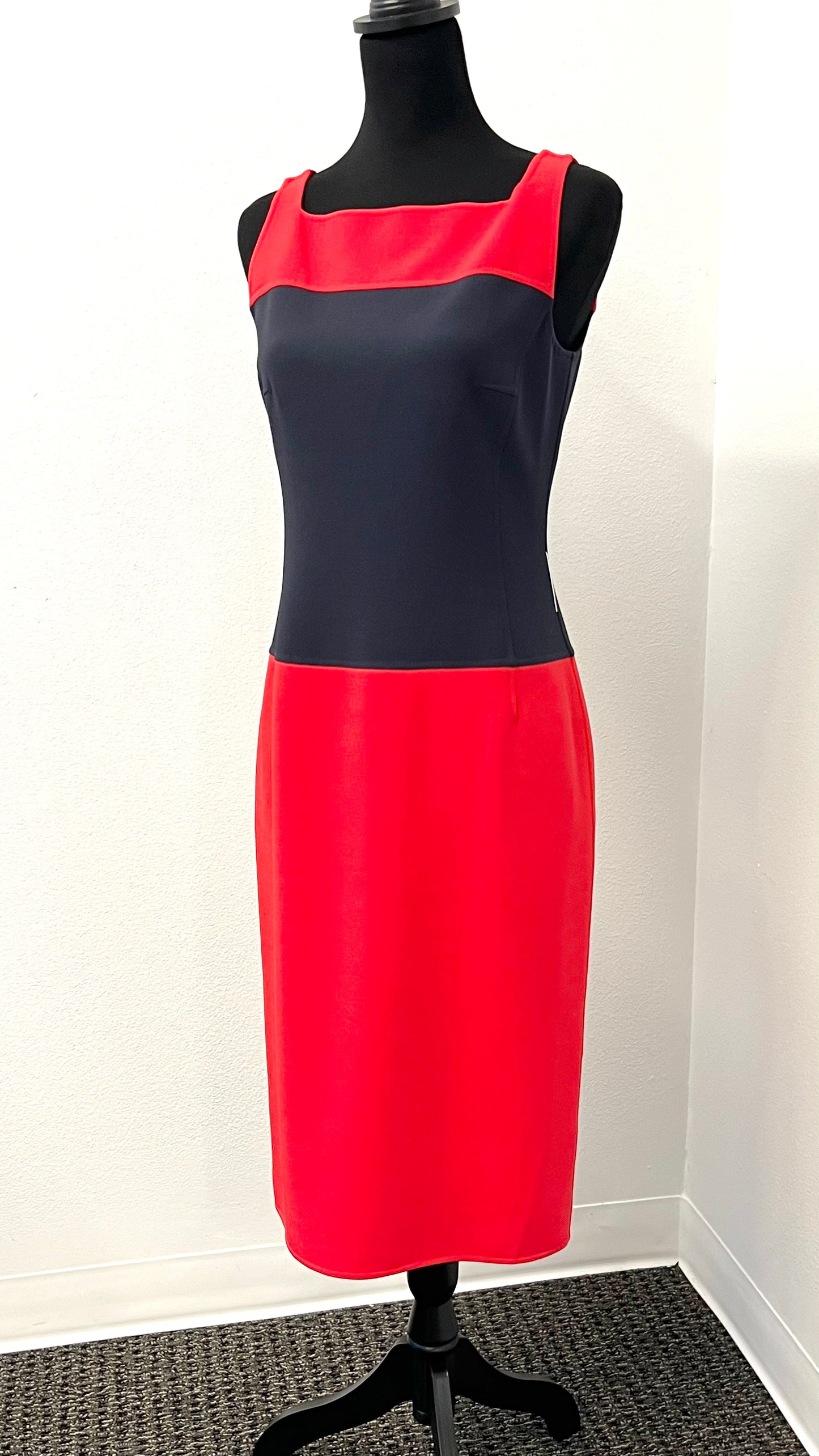 Michael Kors - Red and Navy Color Block Dress