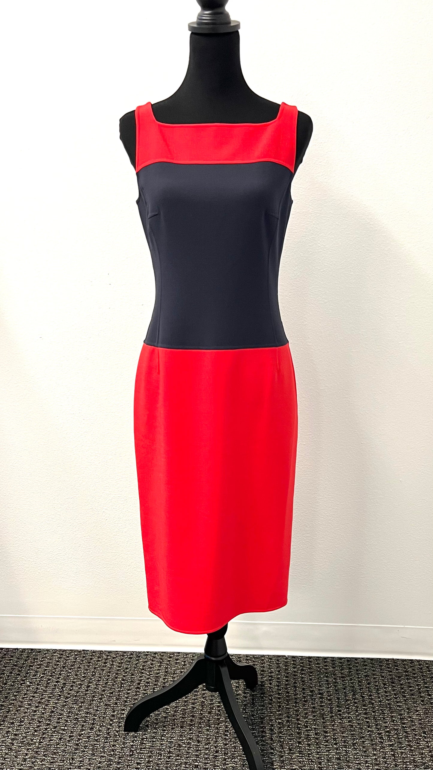 Michael Kors - Red and Navy Color Block Dress