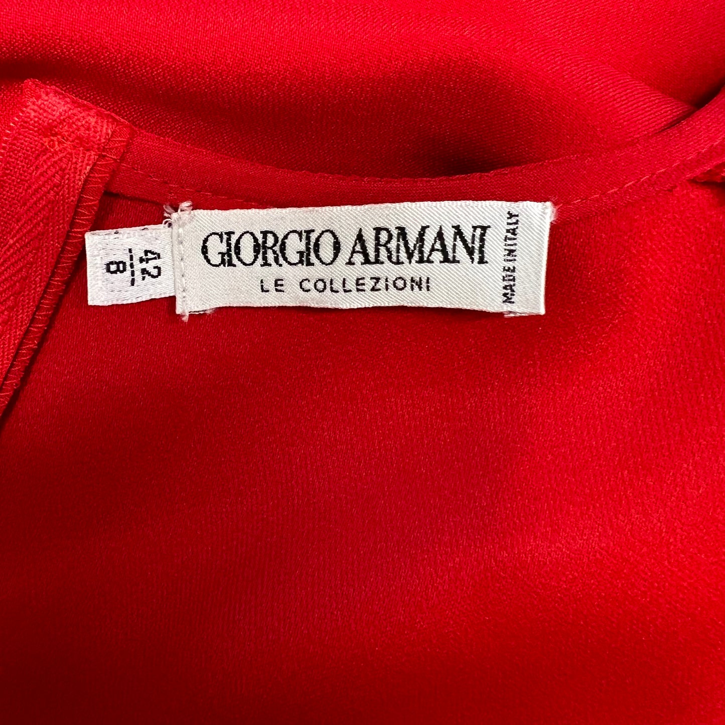 Armani Collezioni - Red Gathered Sides dress