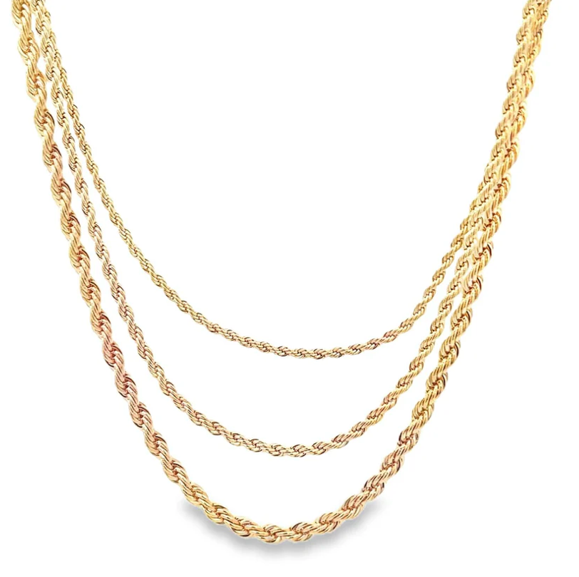 The Triple Everything Rope Necklace
